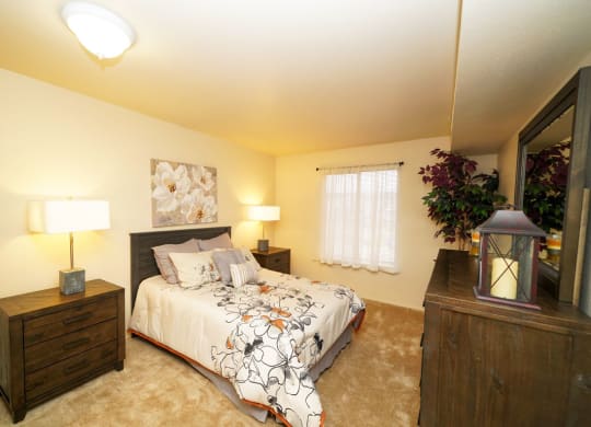 Large Bedroom at Walnut Trail Apartments, Portage, MI
