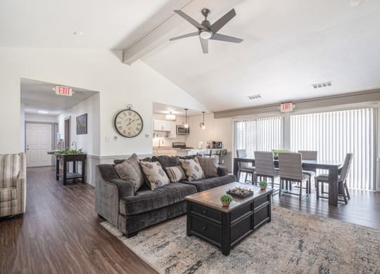 Clubhouse lounge space at West Wind Apartments, Fort Wayne, IN