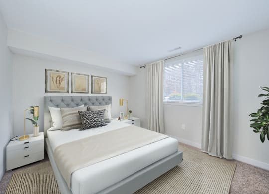 Luxurious Bedroom with Carpeting at Waterfront Apartments, Virginia 23453