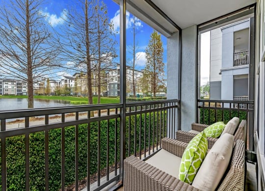 Private Apartment Balcony at Pearce at Pavilion Luxury Apartments, Riverview, 33578