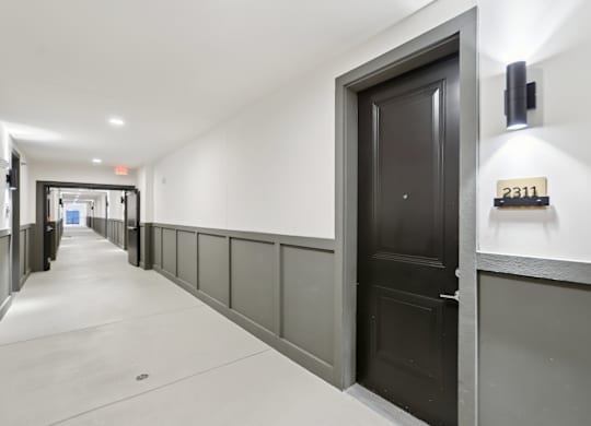 Very clean entryway to apartment unit