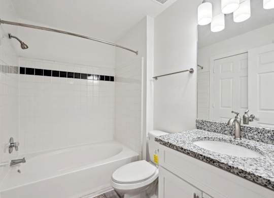 Bathroom with granite countertop