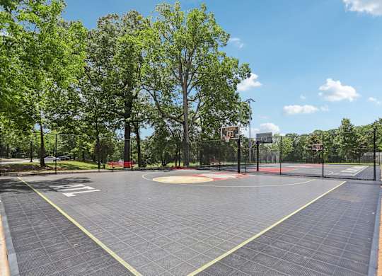 A basketball court in Grant Park
