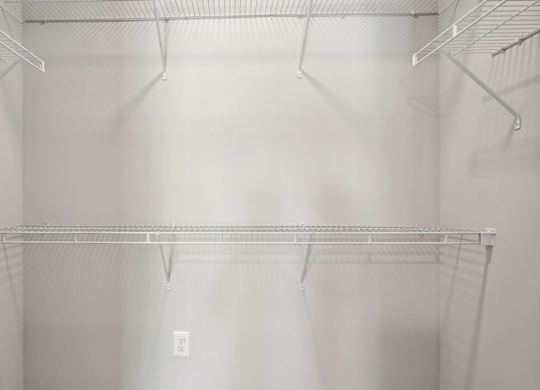 spacious walk-in closet