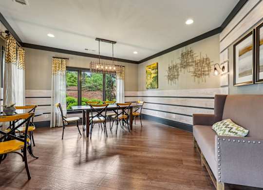 Resident lounge with dining tables