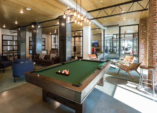 Lounge Areas with Billiards Table, at The Kirkwood, Atlanta, Georgia
