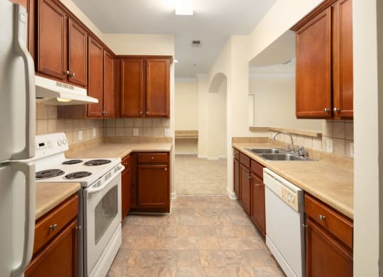 Kitchen with White Appliances
