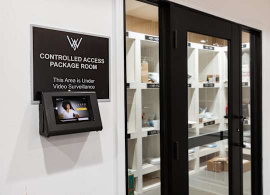 Luxer controlled access package room