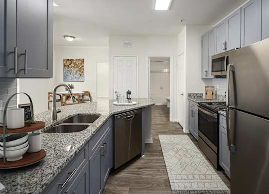 renovated kitchen with stainless steel appliances