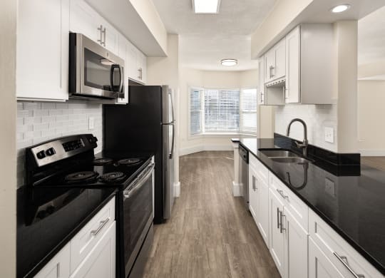 Kitchen with Black Appliances