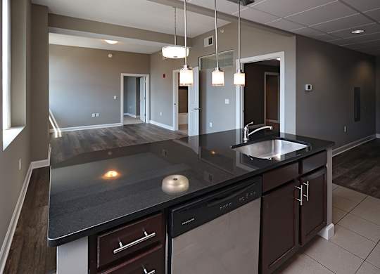 Model Suite at The Residences at Hanna in Cleveland OH - Kitchen