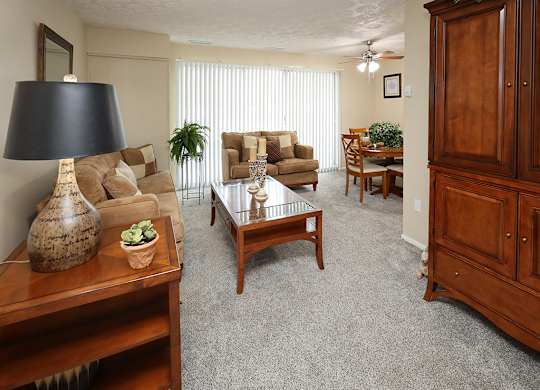 Model Living Room at Willoughby Hills Towers in Willoughby Hills OH