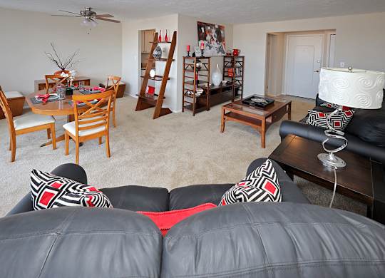 Model Suite Living Room at Gates Mills Place, Mayfield Heights, OH, 44124