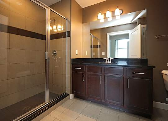 Model Suite at The Residences at Hanna in Cleveland OH - Master Bathroom
