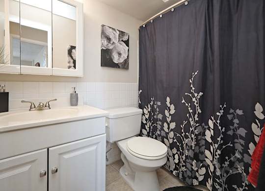 Model Suite Bathroom at Gates Mills Place, Mayfield Heights, OH, 44124