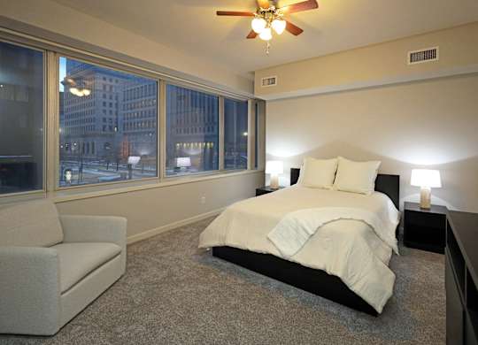 Bedroom at Residences At 1717, Cleveland, OH, 44114
