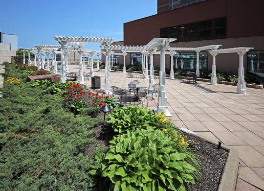 Outdoor Patio at Reserve Square in Cleveland OH.