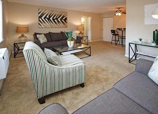 Model Living Area at Edgewater Landing Apartments in Cleveland OH