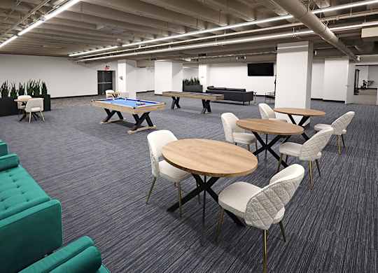 New On-Site Community Room at The Residences at 668 Apartments, Cleveland OH 44114