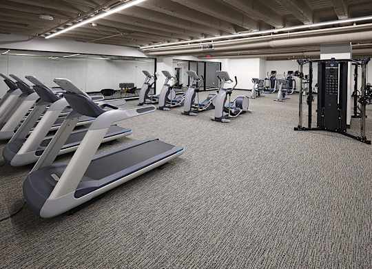 Brand New On-Site Fitness Center at The Residences at 668 Apartments, Cleveland OH 44114