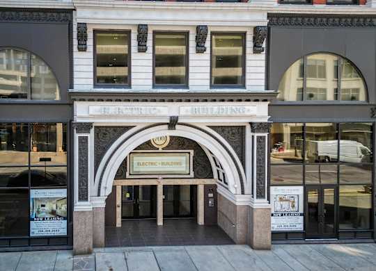 Exterior of Historic Electric Building in Cleveland Ohio