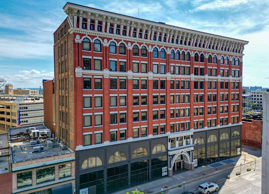 Exterior of Historic Electric Building in Cleveland Ohio
