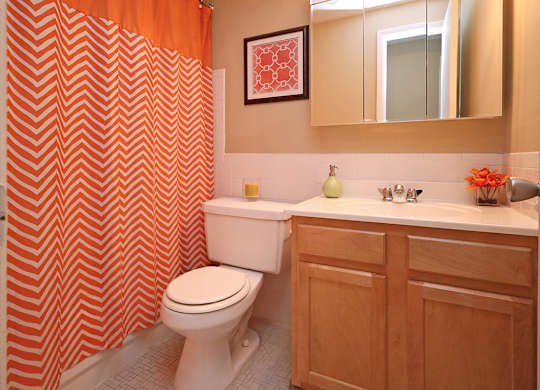 Model Suite Bathroom at Water's Edge Apartments in Euclid OH