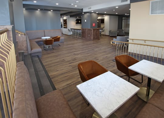 Bar Area at The Terminal Tower Residences Apartments, Cleveland