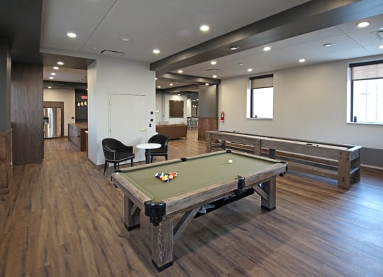 Community Room Game Area at The Terminal Tower Residences Apartments, Cleveland, 44113