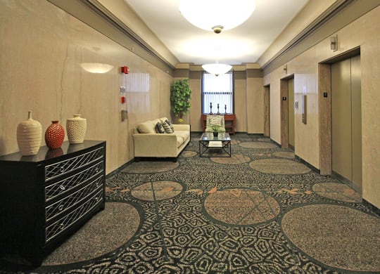 Elevator Lobby  at The Residences At Hanna Apartments, Ohio