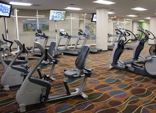 Beautiful Fitness Center at Residences at Halle, Cleveland, OH