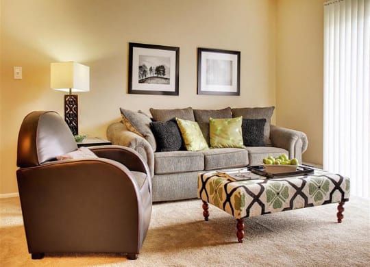 Model Living Room at Lakeland Terrace in Euclid, OH