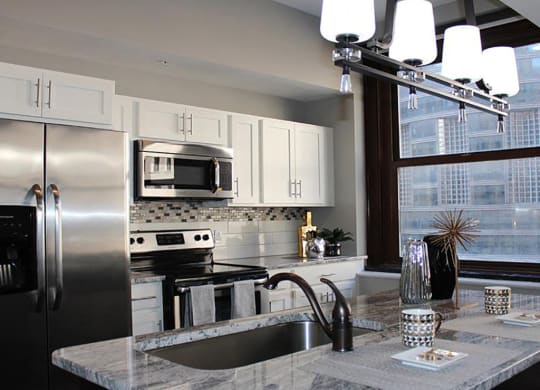 Granite Countertops at Residences at Leader, Cleveland, OH, 44114