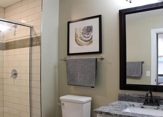 Luxurious Bathrooms at Residences at Leader, Cleveland, Ohio