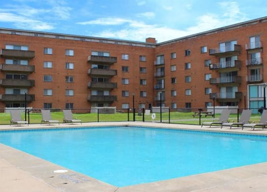 Sparkling Outdoor Swimming Pool at Oliver House Apartments in Shaker Heights, OH