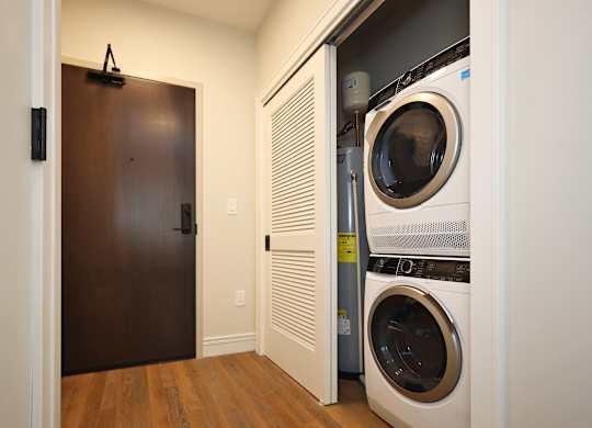 In Suite Washer and Dryer at The Electric Building Cleveland