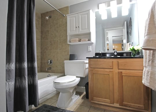 P2 Upgraded Model Bathroom with New Tile at Reserve Square, Cleveland, OH