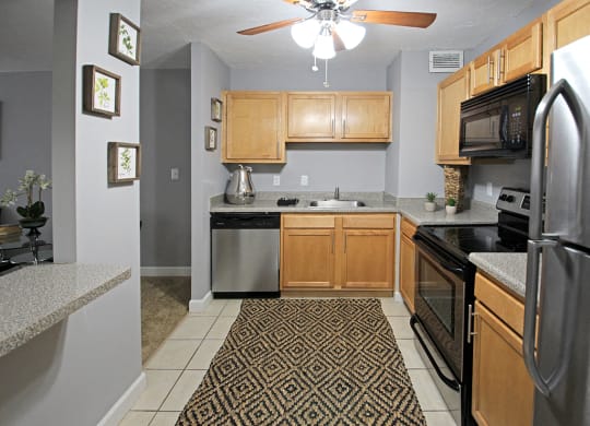 P2 Upgraded Model Kitchen with Stainless Steel Appliances at Reserve Square, Cleveland, OH