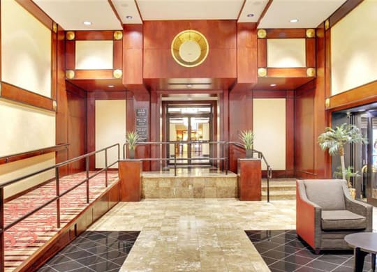 Lobby area at Reserve Square, Cleveland