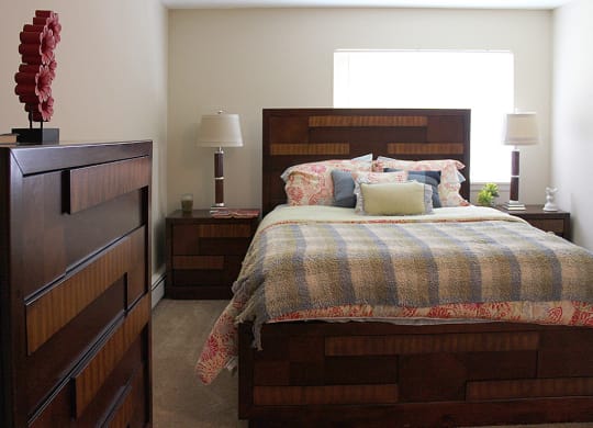 Model Bedroom at Summerwood Commons Apartments in Euclid, OH