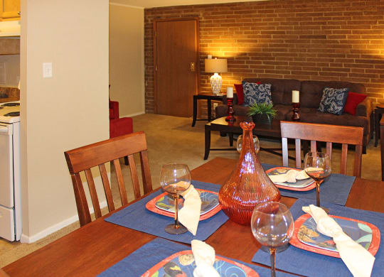 Model Dining Area at Summerwood Commons Apartments in Euclid, OH