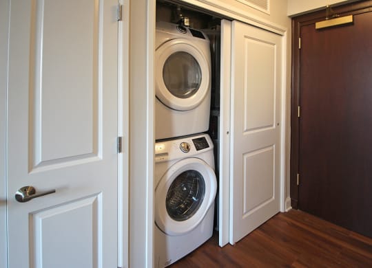 In-Suite Washer & Dryer at The Terminal Tower Residences Apartments, Cleveland, OH, 44113