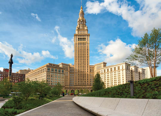 Terminal Tower Exterior at The Terminal Tower Residences Apartments, Cleveland, OH