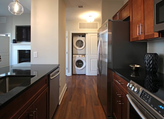 Chef-Inspired Kitchens Feature Stainless Steel Appliances at The Terminal Tower Residences Apartments, Cleveland, 44113