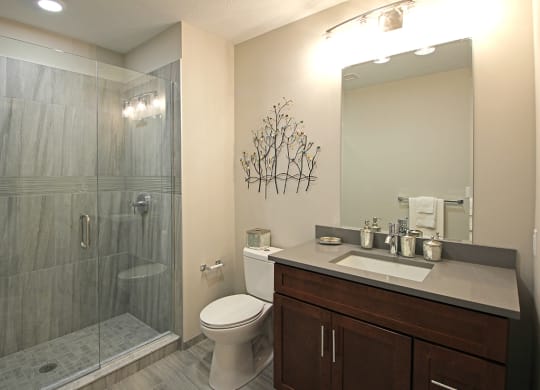 Luxurious Bathroom at The Terminal Tower Residences Apartments, Cleveland