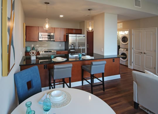 Elegant Dining Area at The Terminal Tower Residences Apartments, Cleveland, OH