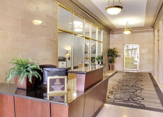 Inviting Reception Area at The Residences At Hanna Apartments, Cleveland, 44115