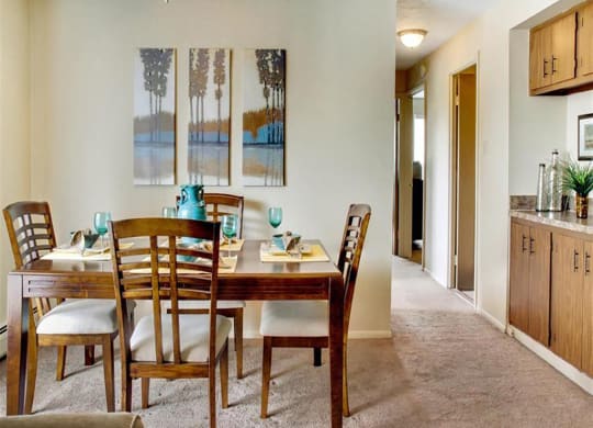 Model Dining Area at Trinity Towers Apartments, Bedford Heights, 44146
