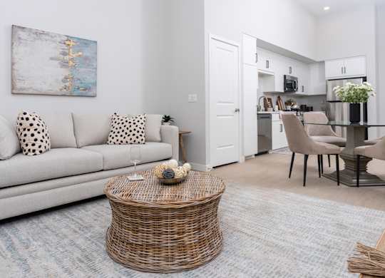 Living room with couch and coffee table