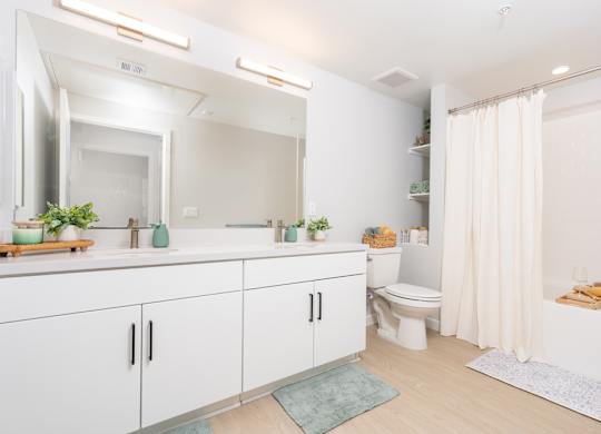Bathroom with sink and toilet